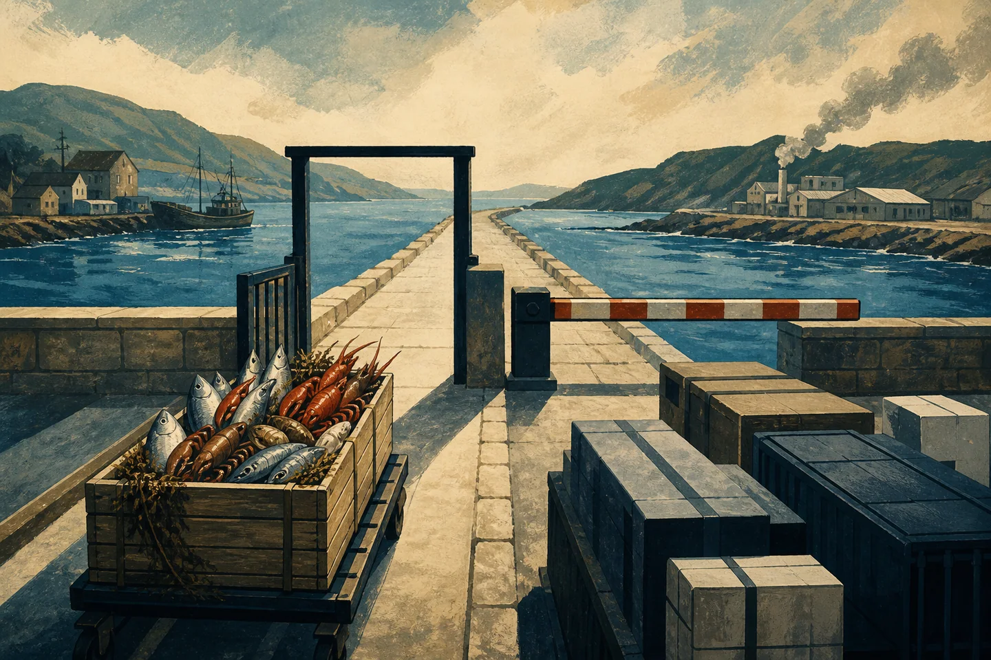 Editorial illustration accompanying Oil Surge After Renewed Iran Strikes Revives Inflation Fears