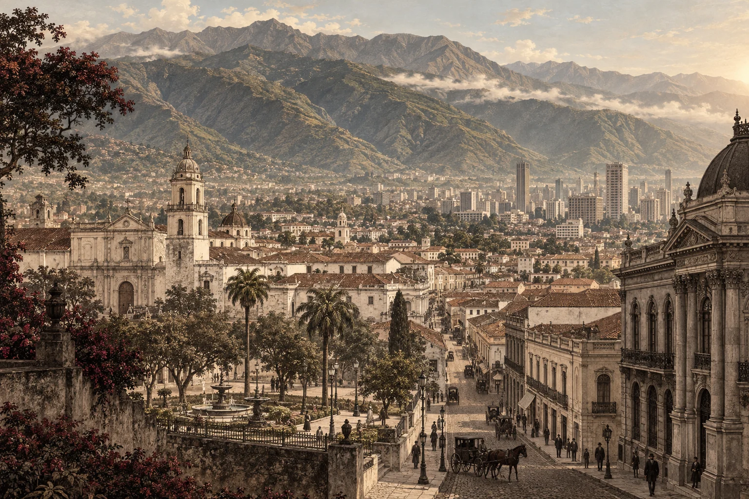 Editorial illustration for Caracas: the city that gave Banco Caracas its market and its name